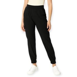 Lisa Rinna Collection Womens Black Pull On Jogger Polyester Blend Size Medium